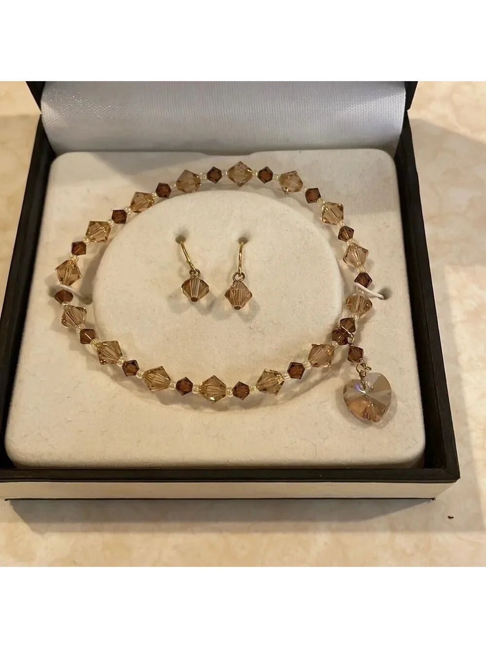 Swarovski Crystal Bracelet & Earring Set, New in Box - Picture 2 of 3